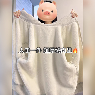 爆款 北极绒卫衣外套女秋冬季 羊羔毛2024新款 衫 上 内里加绒加厚开