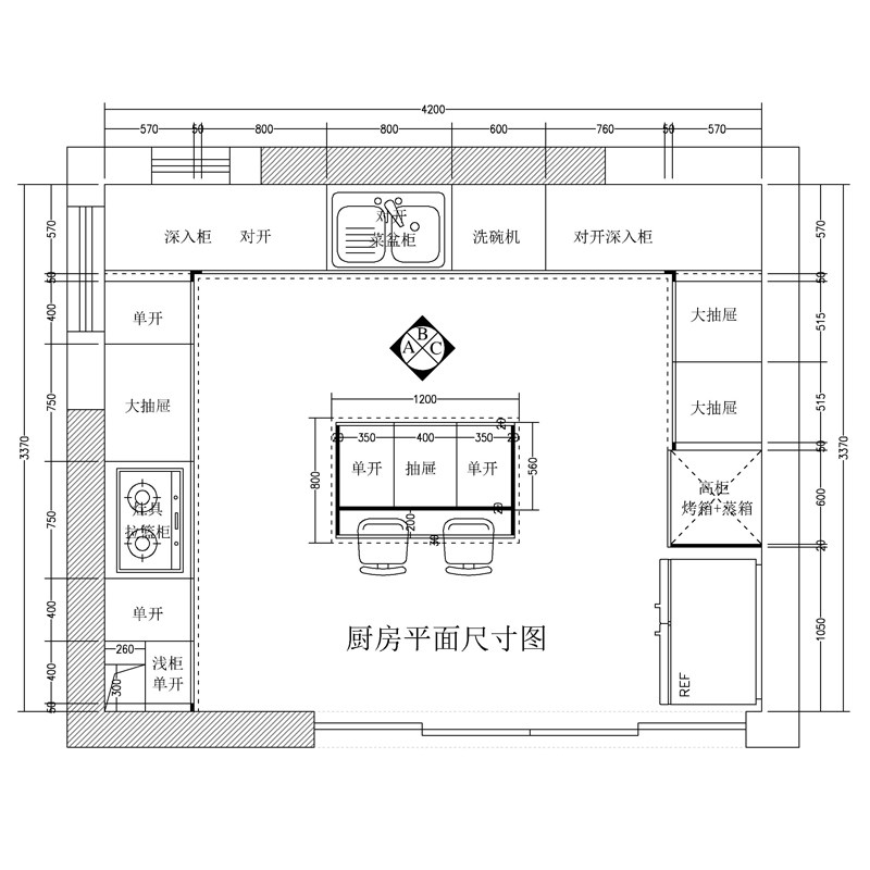 cad画图橱柜h衣柜鞋柜酒柜榻榻米设计装修平面布置图水电办证代画