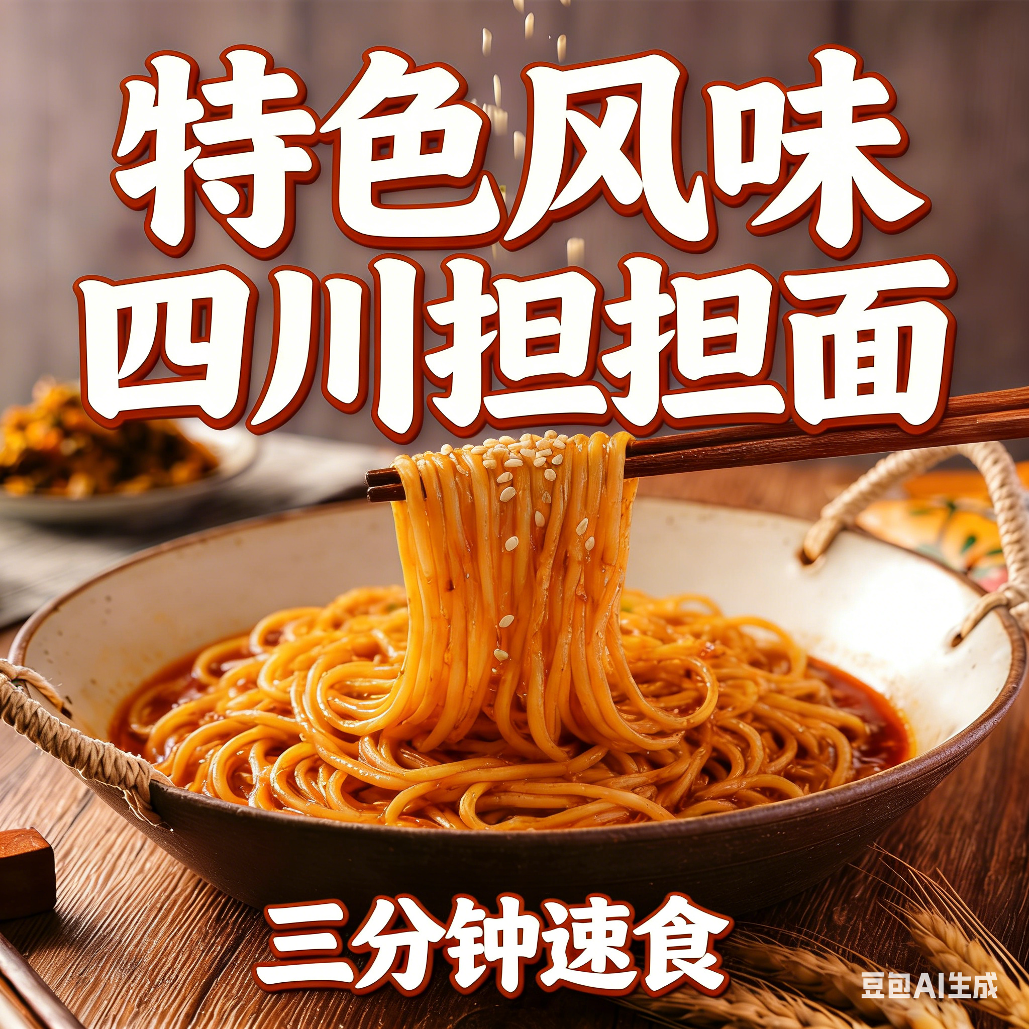 四川担担面拌面营养正宗非油炸速食拉面挂面低脂碱水面老坛酸菜包
