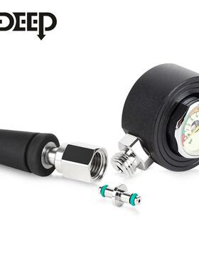 DIDEEP潜水残压表残压管连接通气阀芯BCD侧挂背飞高压管潜水配件