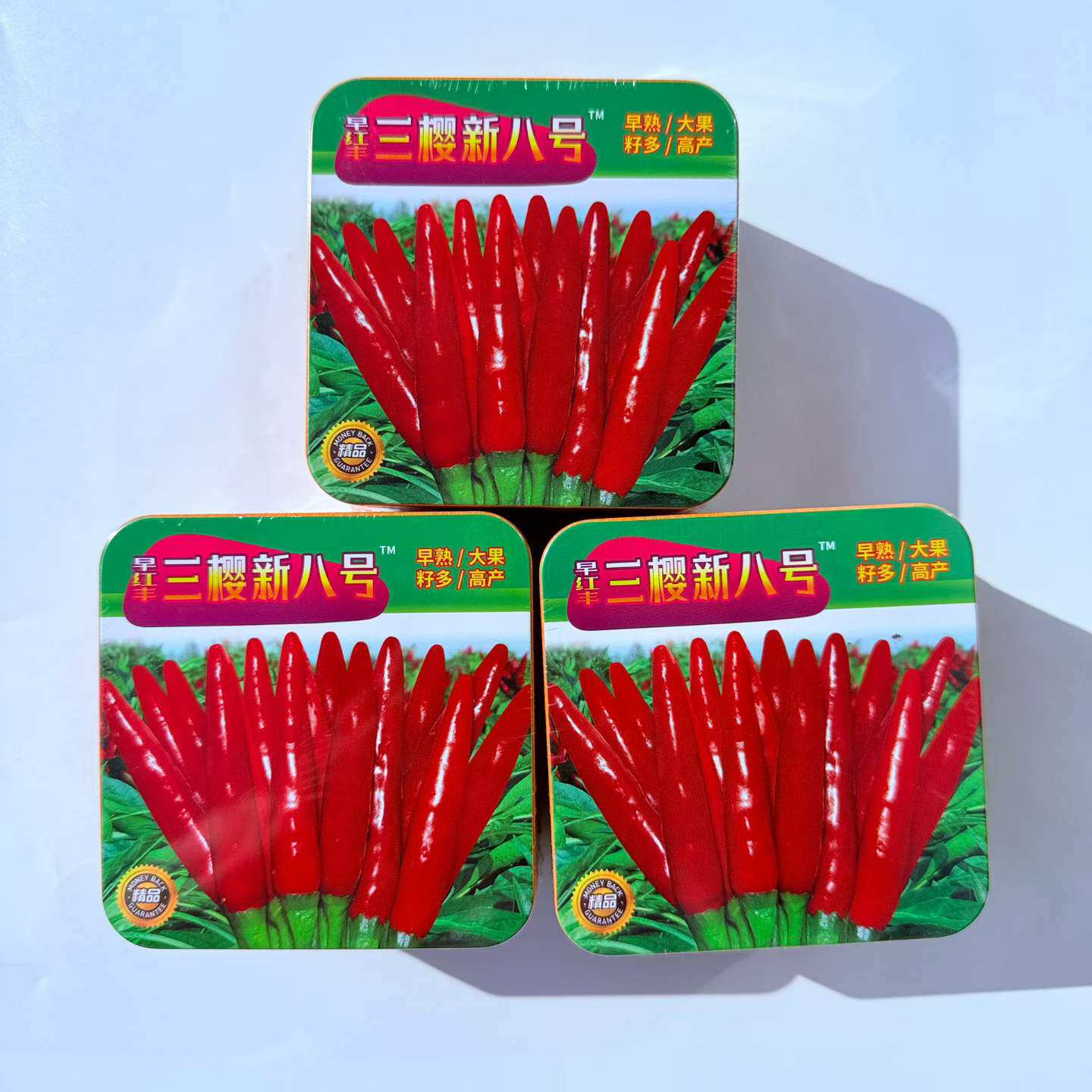 朝天椒辣椒种子三樱新辣椒种子早熟高产大果籽多红辣椒蔬菜种子