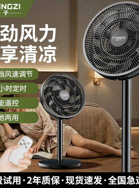 扬子电风扇落地扇家用静音立式大风力可摇头台式强力风扇宿舍小型