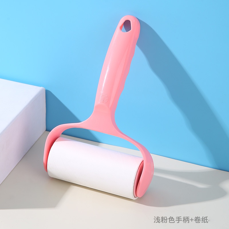 粘毛卷纸粘毛器沾满滚筒可撕式卷纸刷头发床上清洁强力粘猫毛神器