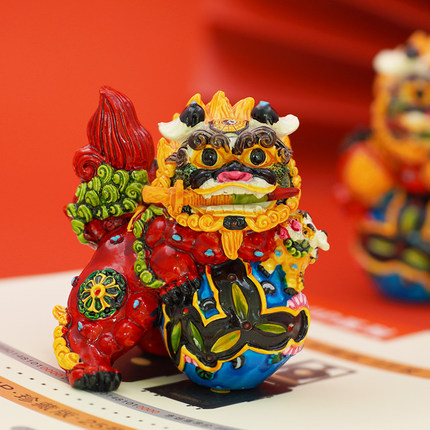 2024新款中国台湾特色镇宅狮子装饰摆件招财好运新年家居高档礼品