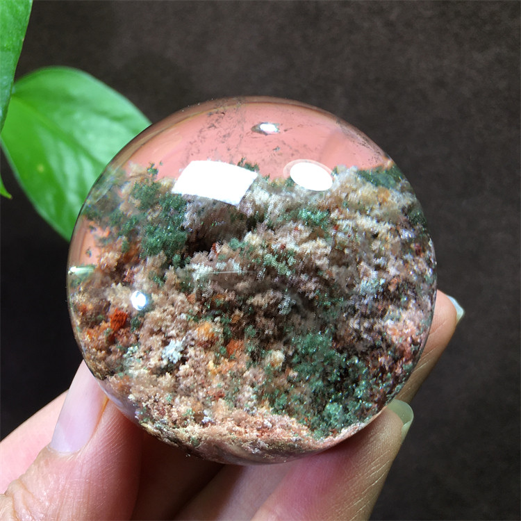 天然高品质四季幽灵球水晶球摆件
