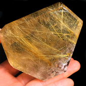 天然水晶金发晶原石打磨钛晶花随形原矿标本黄铜发晶家居玄关摆件