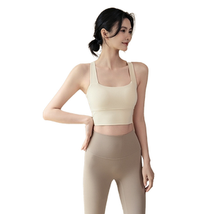 Ackdcs防震聚拢运动内衣女一体式交叉美背健身背心普拉提瑜伽文胸