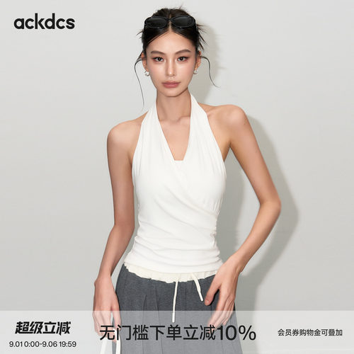 Ackdcs运动背心女夏季新款带胸垫瑜伽上衣跑步普拉提训练健身文胸