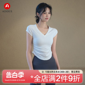 Ackdcs修身瑜伽服T恤女健身上衣