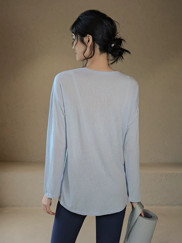 Одежда для йоги для отдыха, дышащая футболка, быстросохнущий демисезонный лонгслив, термобелье, для бега