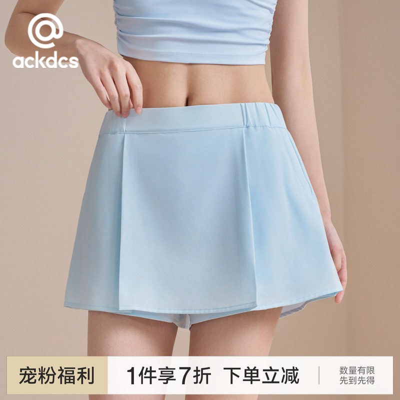 Ackdcs2026夏季新款瑜伽短裤女防走光羽毛球网球裙裤运动健身套装图片