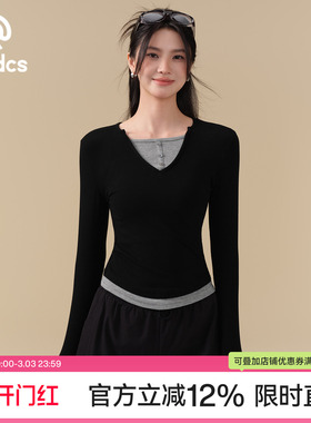 Ackdcs瑜伽服上衣女秋冬款弹力修身运动T恤设计感普拉提健身长袖