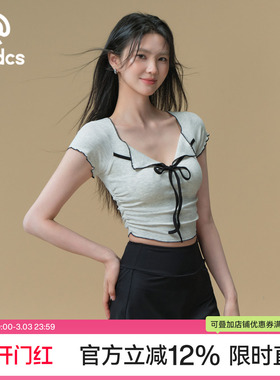 Ackdcs带胸垫瑜伽短袖女夏季高颜值健身T恤上衣跑步训练运动套装