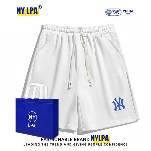 NYLPA男运动全棉短裤女2024新款爆款情侣夏季宽松奥特莱斯五分裤