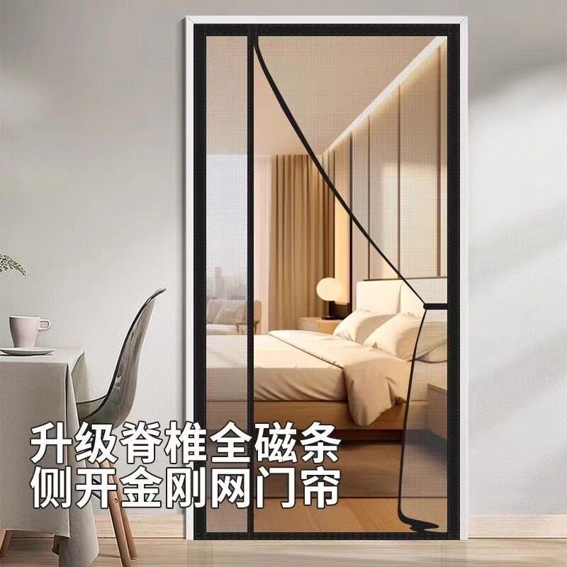防蚊新型门帘防蝇透光自建房新款遮挡纱窗蚊帐加密房间自吸隔断纱
