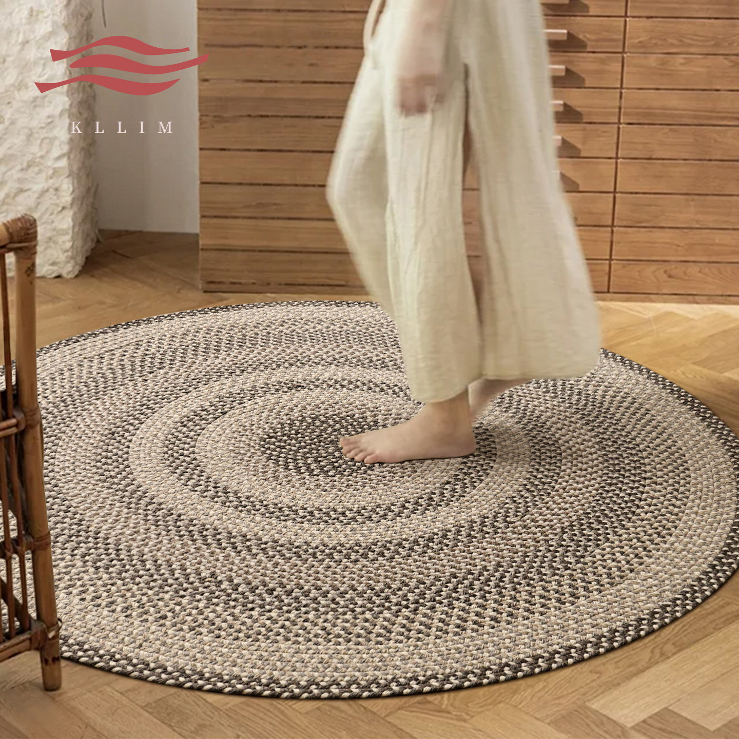 天然真羊毛地毯手工编织客厅沙发卧室床边高级轻奢耐脏可定制地垫