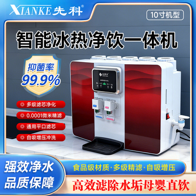 先科净水器直饮厨房过滤器冰热一体机家用净水机五级反渗透纯水机