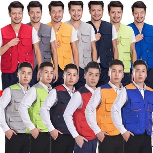 广告活动工装马甲 可订logo 多口袋志愿者摄影导演记者马甲工作服