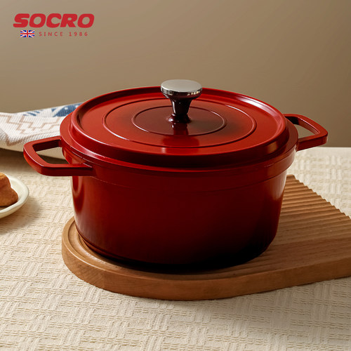 socro珐琅锅家用炖盅陶瓷铸铁