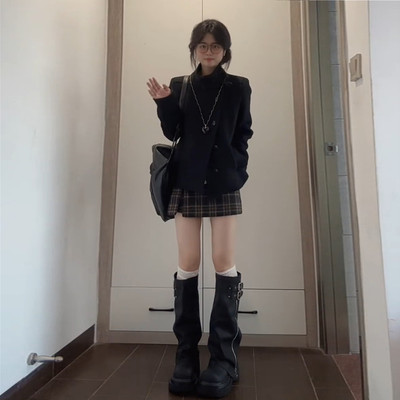 韩系赫本风呢子大衣2026