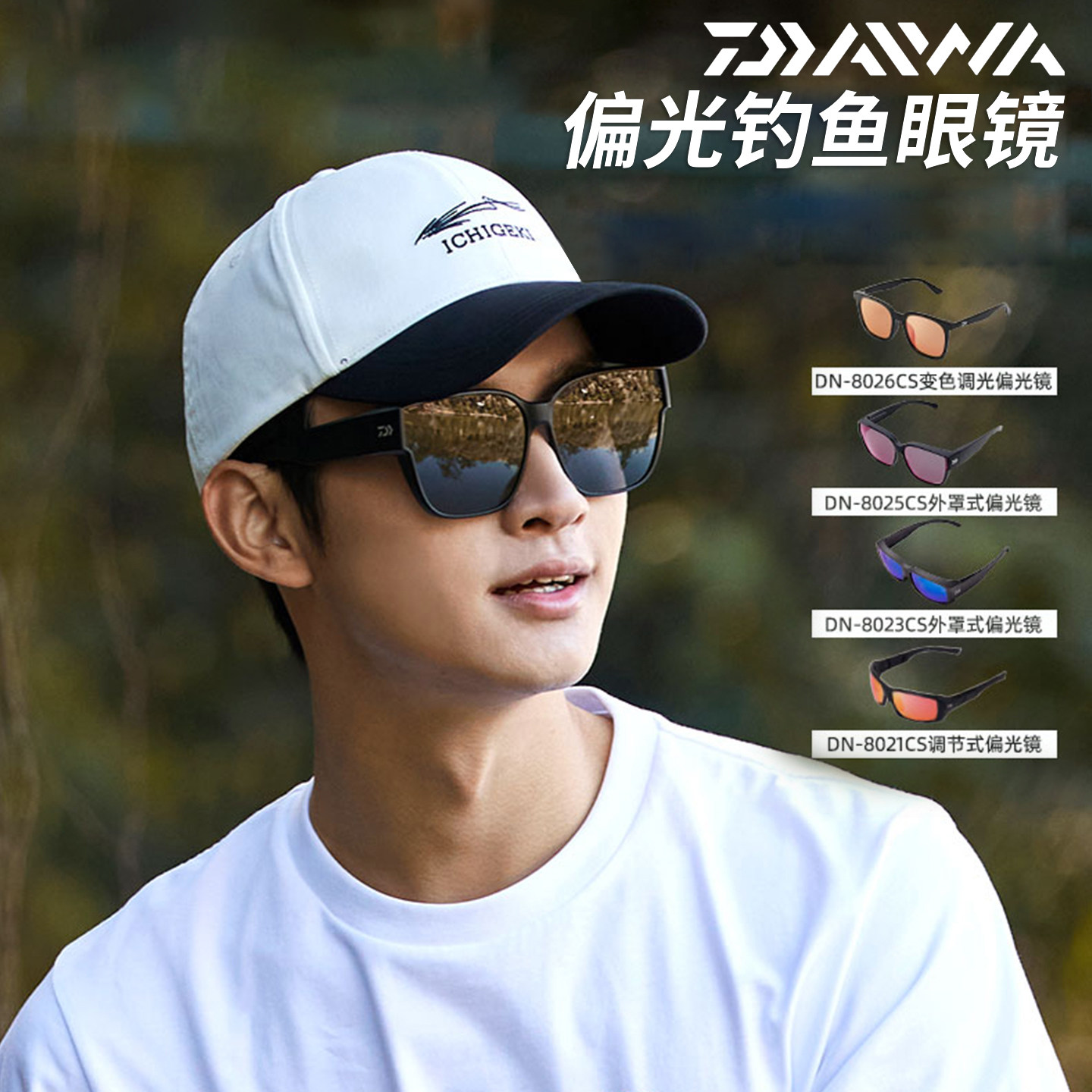 DAIWA达亿瓦DN8021CS 钓鱼眼镜台钓路亚偏光镜防紫外线太阳眼镜