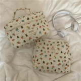 Милая вместительная и большая квадратная косметичка, ретро сумка-органайзер, с медвежатами