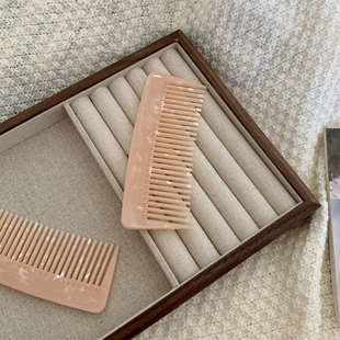 ins高级感纹理简约发梳外出便携梳头发家用洗漱长发直条小梳子女