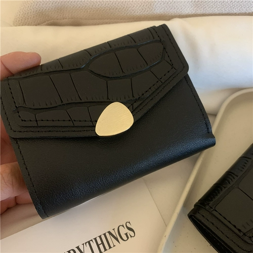 Ретро черный бумажник, сумка через плечо, изысканная брендовая маленькая небольшая сумка, картхолдер, кошелек