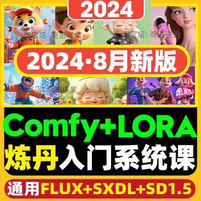 2024年Comfyui商业Ai绘画教程Lora模型训练SD零基础炼丹课liblib