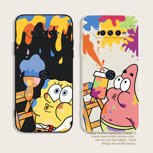 适用黑鲨4s手机壳黑鲨4pro硅胶保护套黑鲨5rs涂鸦海绵宝宝黑鲨5pro男款派大星黑鲨游戏手机3/3pro潮软壳4spro