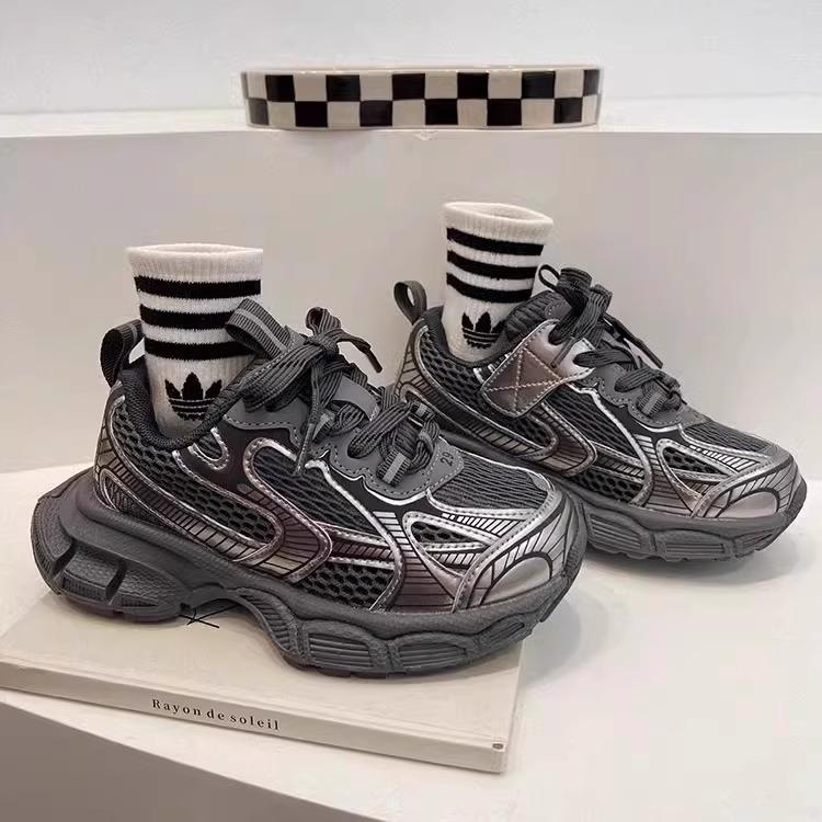 巴黎家儿童运动鞋2025秋冬男童加绒老爹鞋女童软底跑步鞋二棉鞋潮