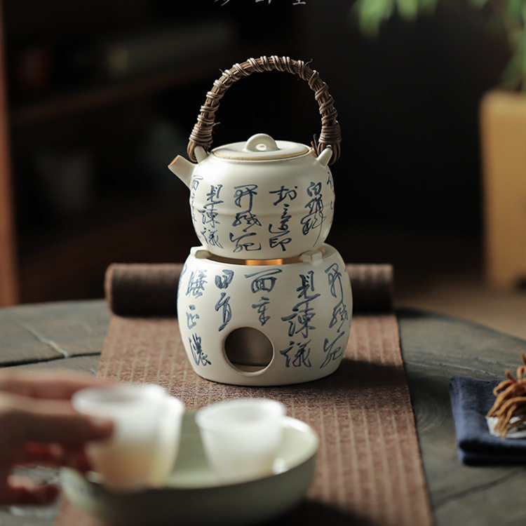 诗文酒精炉套装 围炉煮茶器煮茶炉烧水壶泡茶专用老白茶