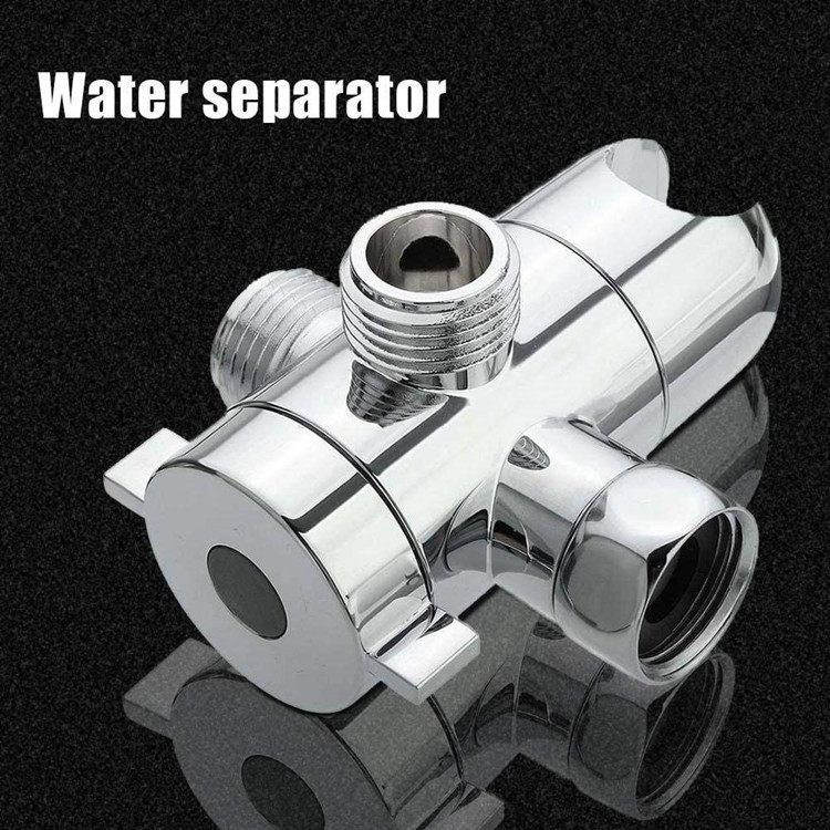 美式卫浴三通插座分水器 亚马逊花洒喷头三通分流器 带插座