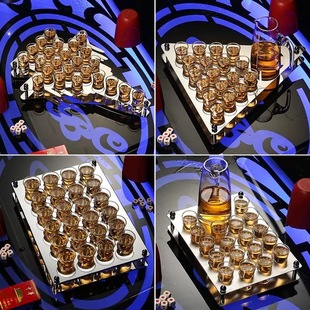 不锈钢子弹杯架酒架ktv酒吧洋酒一口杯shot鸡尾白酒杯托架吞杯B52