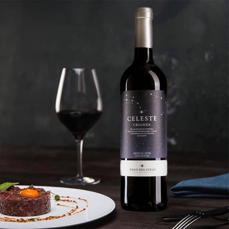 精选星空红葡萄酒西班牙里奥哈产区进口CELESTE干型红酒750ml