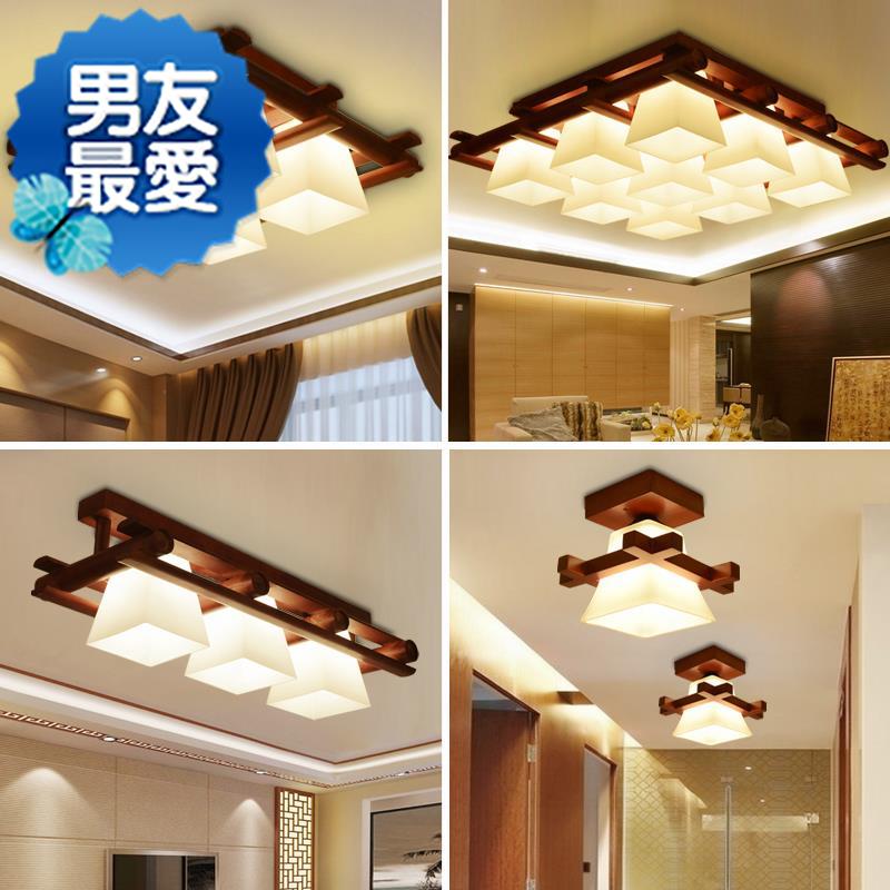 实木吸顶灯cled阳台过道玄关灯走廊新中式中国风复古客厅卧室灯具|ruв категории награду материалов, огни освещения, 吸顶灯(新), 客厅吸顶灯 - от Buy2taobao.com для оказания профессиональной услуги покупки агента Taobao