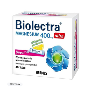 Biolectra 400mg镁补镁口服颗粒 柠檬味 无需冲泡/维持肌肉/骨骼/