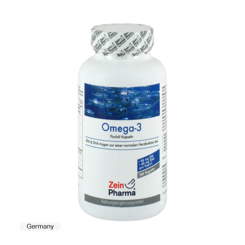 Zein Pharma 500mgOmega-3鱼油营养口服胶囊 300粒