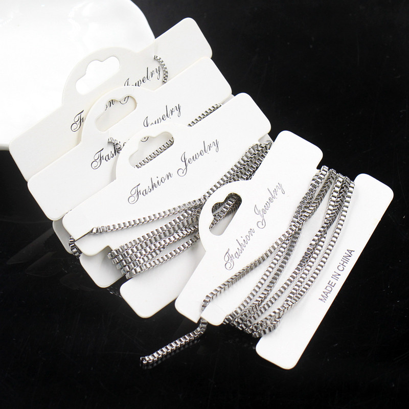STAINLESS STEEL TITANIUM STEEL SEMI-FINISHED CHAIN MATERIAL BOX BOX SQUARE CHAIN DIY HANDMADE NECKLACE CLOTHING ORNAMENTS