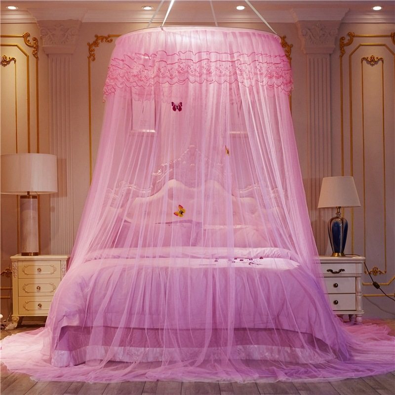 免安装圆顶蚊帐成人吊挂式蚊帐双人通用床公主风落地蚊帐