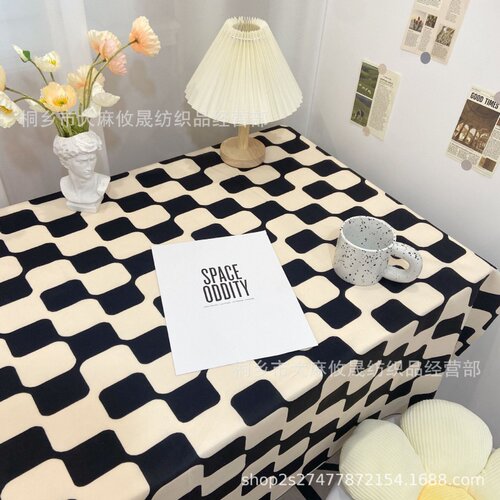 英伦风棋盘格子桌布网红学生书桌卧室改造茶几餐桌宿舍背景布