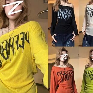 300斤宽松薄款 女夏胖mm大码 微透防晒T恤上衣 罩衫 休闲慵懒印花长袖