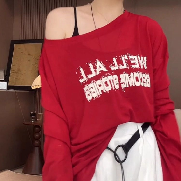 韩版设计字母印花长袖T恤女夏季胖mm大码200斤外搭微透防晒上衣潮,女装/女士精品,T恤,淘宝优惠券,粉丝福利购,淘宝优惠卷