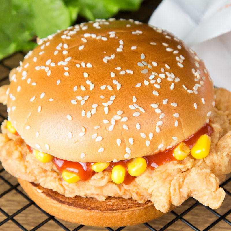 香辣汉堡肯德基风味包鸡腿堡面包加热即食营养早餐速食可批发商用