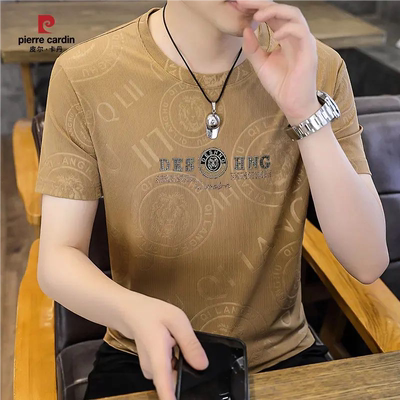 皮尔卡丹短袖T恤男中年商务休闲