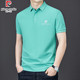 宽松休闲翻领t恤汗衫 皮尔卡丹丝光纯棉男士 男 夏季 薄款 短袖 polo衫