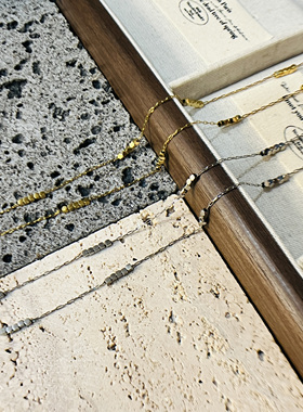 316L钛钢不掉色满天星方块项链女