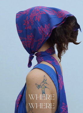 【蔓语飞花系列】WhereWhere蜡染布方巾头巾