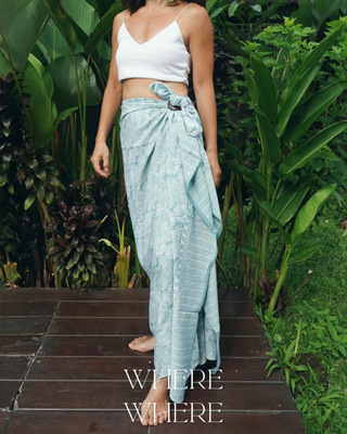 【齿轮花园系列】WhereWhere原创蜡染布度假裙沙滩布印尼手工制作