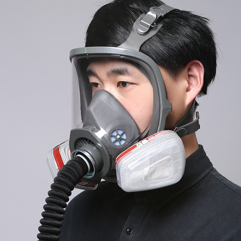 速发防毒罩具吸面面喷漆用两用化工防尘面罩全脸防护打甲醛呼全器